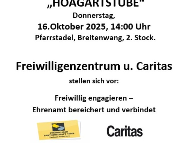 Hoagartstube - Vinzenzgemeinschaft Region Reutte
