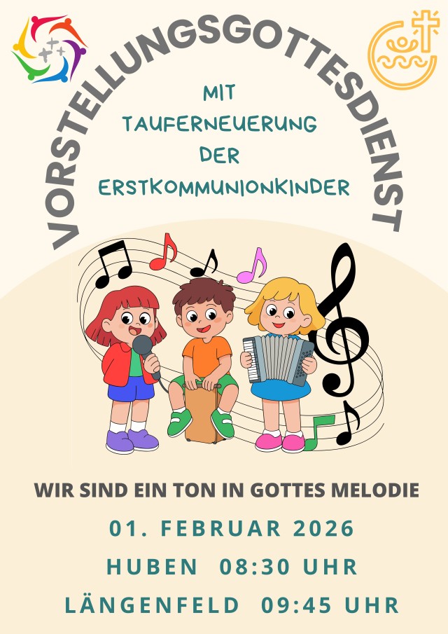 Vorstellungsgottesdienst Erstkommunionkinder mit Tauferneuerung