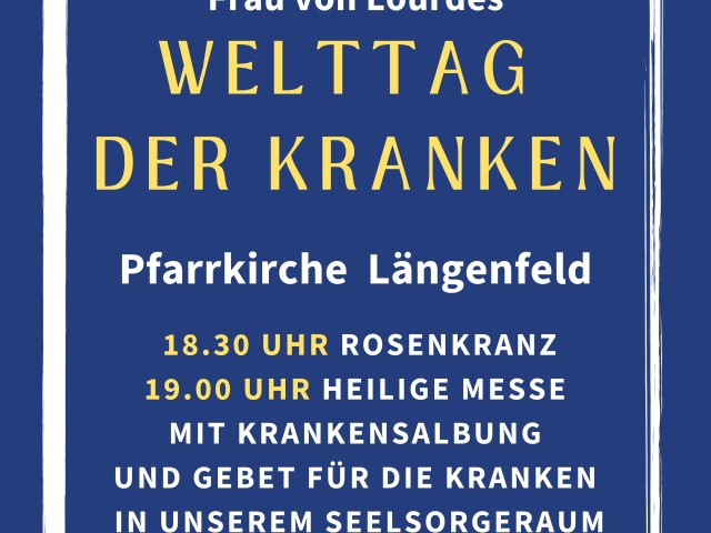 Welttag der Kranken - "HOFFNUNG, die Kraft schenkt"