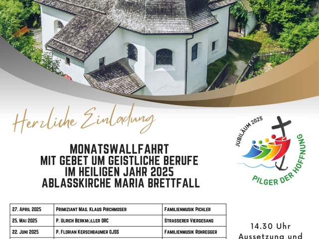 Monatswallfahrt mit Gebet um geistliche Berufe im Heiligen Jahr 2025