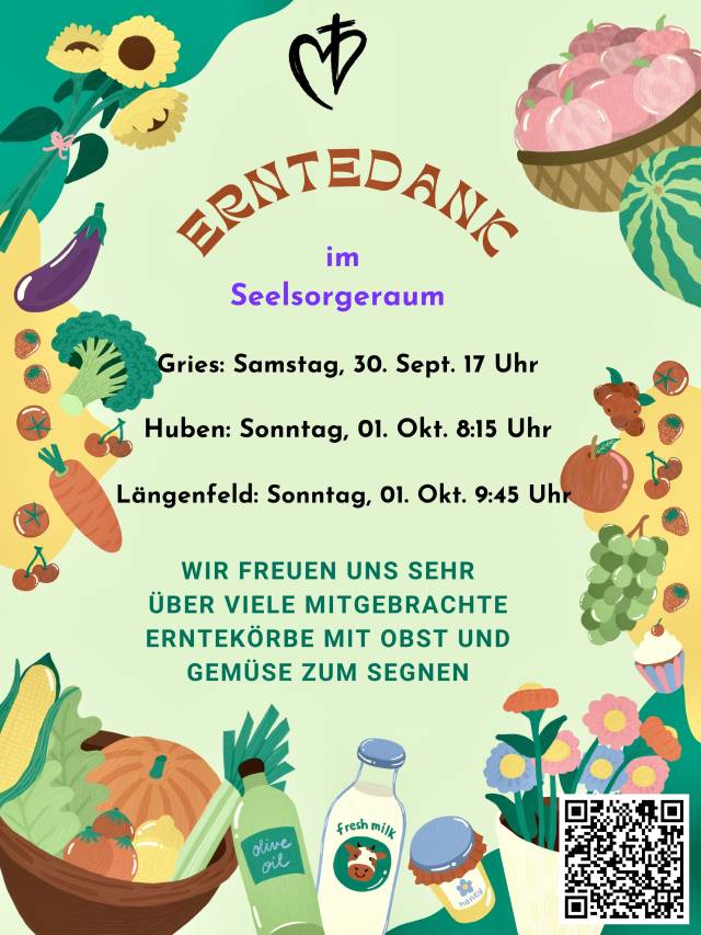 Erntedank, Sonntag 1. Oktober