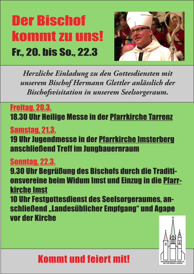 Bischöfliche Visitation im Seelsorgeraum Imst-Imsterberg-Tarrenz