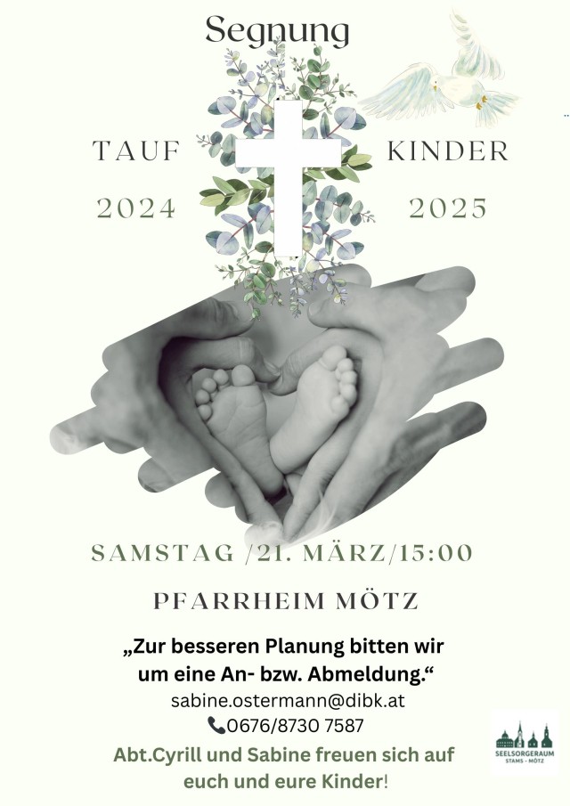 Segnung der Taufkinder in Mötz