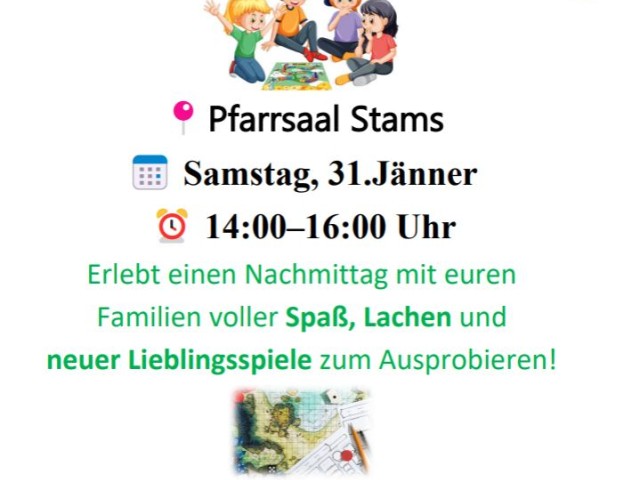 Spielenachmittag für Groß & Klein mit der Spielebörse.