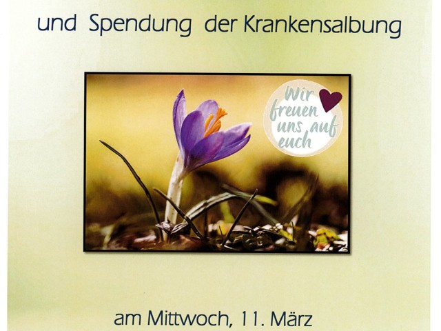 Gottesdienst mit Spendung der Krankensalbung