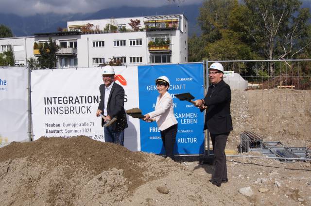 Neubau Integrationshaus Innsbruck: Spatenstich erfolgt