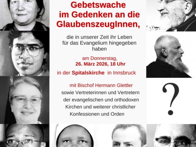 Ökumenische Gebetswache für Glaubenszeug:innen