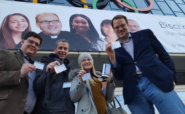 Team der Katholischen Medienakademie bei Bischofsweihe