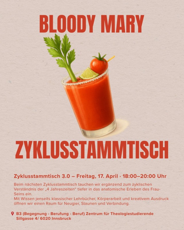 Einladung Zyklusstammtisch Bloody Mary