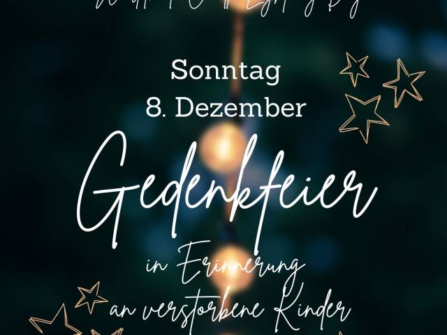 Gedenkfeier in Erinnerung an verstorbene Kinder - Worldwide Candle Lightning Day