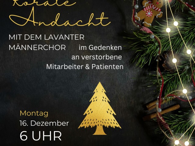 Rorateandacht mit Gedenken an alle verstorbenen Mitarbeiter und Patienten