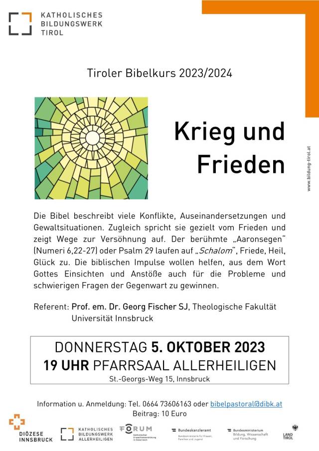 DO, 05.10. - 19:00 Tiroler Bibelkurs