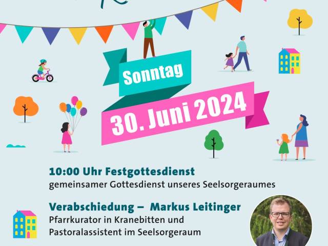 So, 30.06. 10:00 Uhr - Festgottesdienst in Kranebitten - anschließend Pfarrfest - kein GD in Allerheiligen