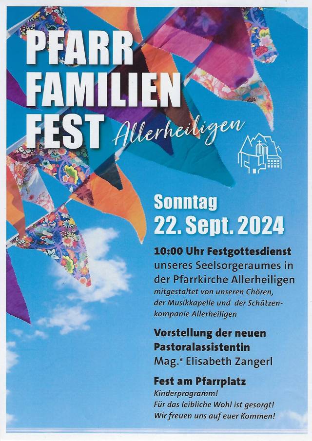 22.9. Pfarrfamilienfest in Allerheiligen