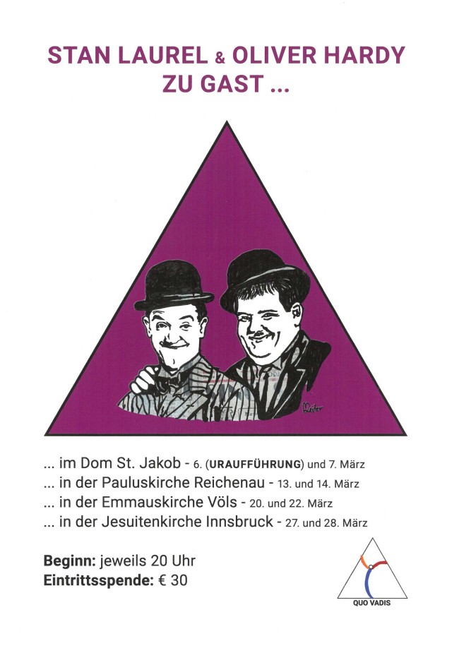 Komiker Stan Laurel / Oliver Hardy in der Pauluskirche