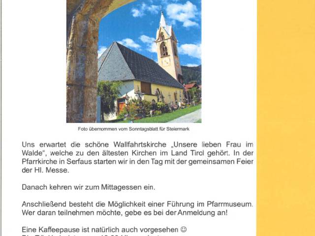 Frauen-Wallfahrt nach Serfaus